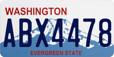 WA license plate ABX4478