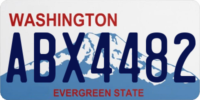 WA license plate ABX4482
