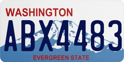 WA license plate ABX4483