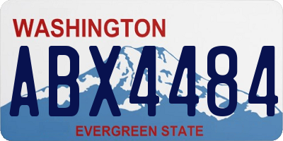 WA license plate ABX4484
