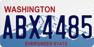 WA license plate ABX4485