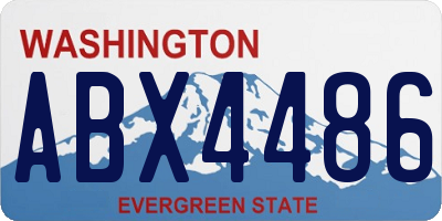 WA license plate ABX4486