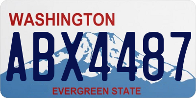 WA license plate ABX4487