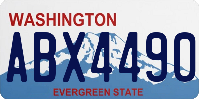 WA license plate ABX4490