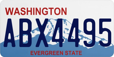 WA license plate ABX4495