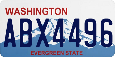 WA license plate ABX4496
