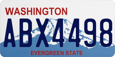 WA license plate ABX4498