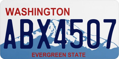 WA license plate ABX4507