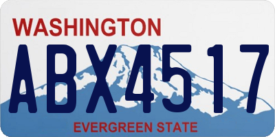 WA license plate ABX4517
