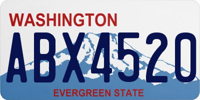 WA license plate ABX4520