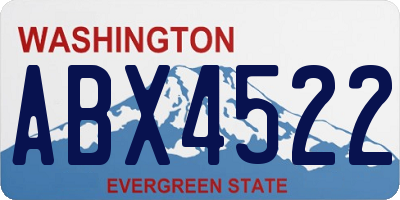 WA license plate ABX4522