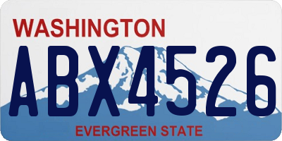 WA license plate ABX4526