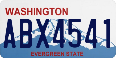 WA license plate ABX4541