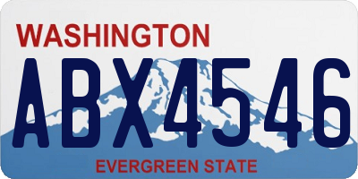 WA license plate ABX4546