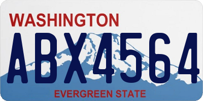 WA license plate ABX4564
