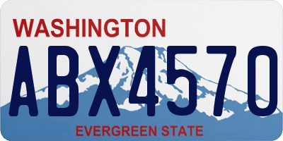 WA license plate ABX4570