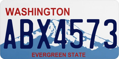 WA license plate ABX4573