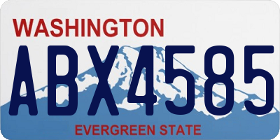 WA license plate ABX4585