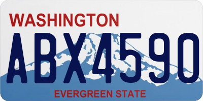 WA license plate ABX4590