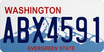 WA license plate ABX4591