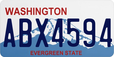 WA license plate ABX4594