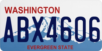 WA license plate ABX4606