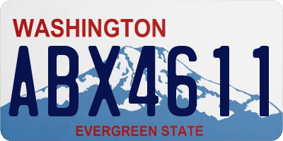 WA license plate ABX4611