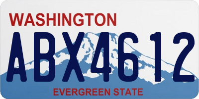WA license plate ABX4612