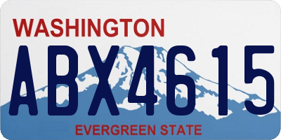 WA license plate ABX4615