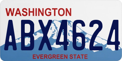 WA license plate ABX4624
