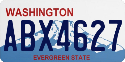 WA license plate ABX4627