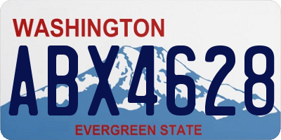 WA license plate ABX4628