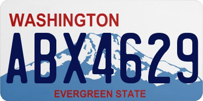 WA license plate ABX4629