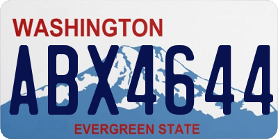 WA license plate ABX4644