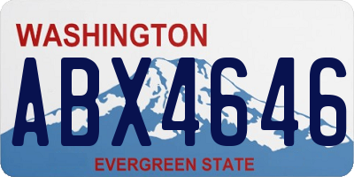 WA license plate ABX4646