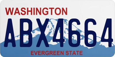 WA license plate ABX4664