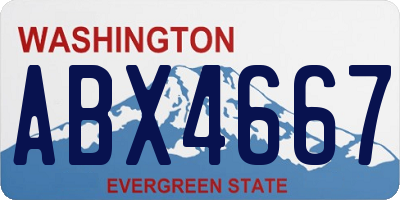 WA license plate ABX4667