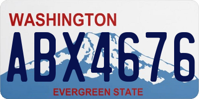 WA license plate ABX4676