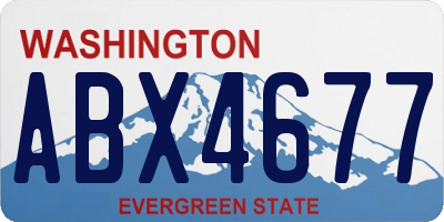 WA license plate ABX4677