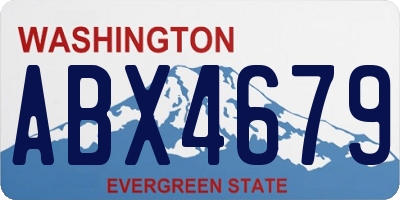 WA license plate ABX4679