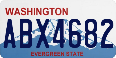 WA license plate ABX4682