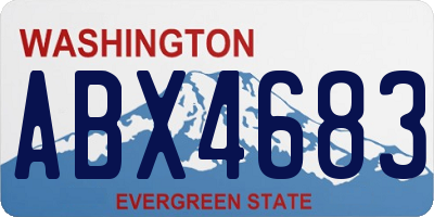 WA license plate ABX4683