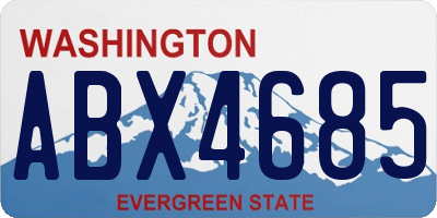 WA license plate ABX4685
