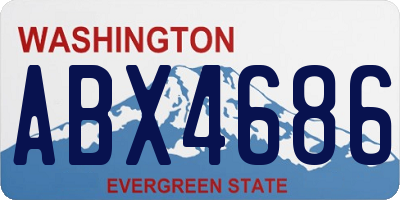 WA license plate ABX4686
