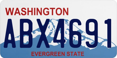 WA license plate ABX4691