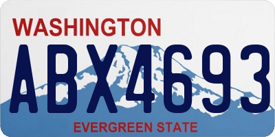 WA license plate ABX4693
