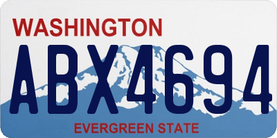 WA license plate ABX4694