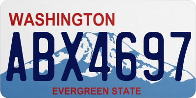 WA license plate ABX4697