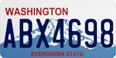 WA license plate ABX4698