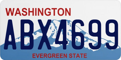 WA license plate ABX4699